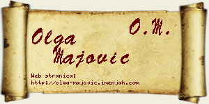 Olga Majović vizit kartica